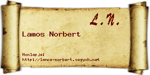 Lamos Norbert névjegykártya
